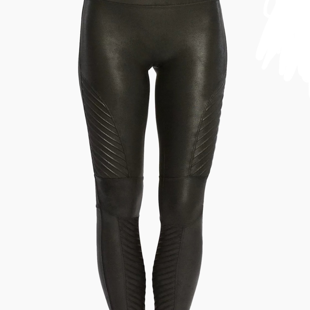 spanx Women's Black Textured Pants